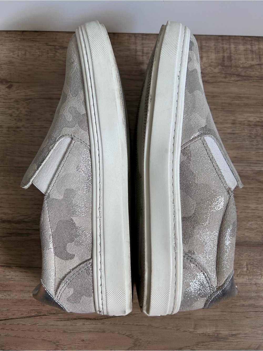 Chuska Shimmer camo Slip-On Camouflage Sneakers Neutral Gray white casual - Picture 5 of 9